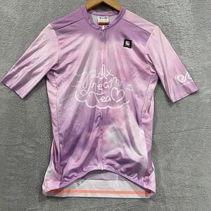 Sportful Cycling Jersey Adult Large Pink‎ Full Zip Short Sleeve Unisex Stretch